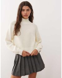 Noisy May - High Neck Knit Jumper - Lyst