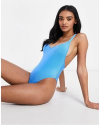 Damen Bekleidung Bademode und Strandmode Monokinis und Badeanzüge kobalter badeanzug in Blau ASOS 