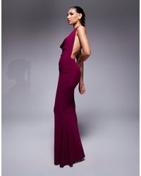 Murci - – exklusives neckholder-maxikleid aus netzstoff - Lyst