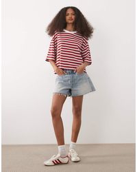 ASOS - Contrast Neck Boxy Crop Top - Lyst