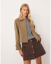 Vila - Cropped Trench Coat - Lyst