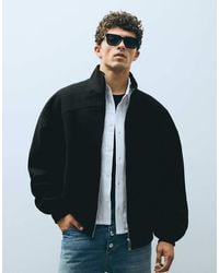 Bershka - Wool-blend Bomber Jacket - Lyst