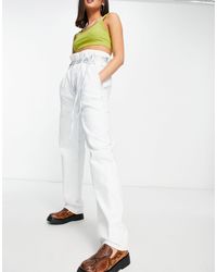 TOPSHOP Denim Putty Dad Straight Leg 