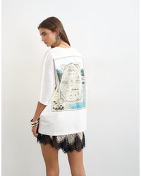 TOPSHOP - 'Casa Pal'Ma' Oversized T-Shirt Met Print - Lyst