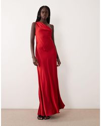 Ralph Lauren - Satin Charmeuse One Shoulder Maxi Dress - Lyst