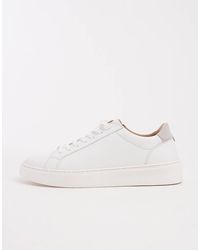 ASOS - Lace Up Trainers With Grey Heel Notch Detail - Lyst