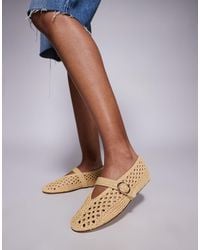 Steve Madden - – alara – gewebte ballerinas aus bast - Lyst