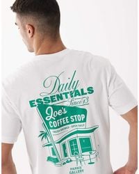 Only & Sons - Relaxed Fit T-shirt With Coffee Shop Back Print - Lyst