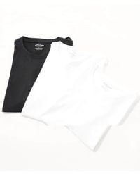 Jack & Jones - Set Van 3 T-Shirts Met Lange Pasvorm En Ronde Zoom - Lyst