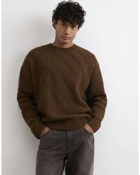 River Island - Oversized Fit Cable Knit Atelier Jumper - Lyst