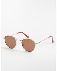Mango - – runde sonnenbrille mit metallrahmen - Lyst