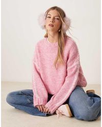 Jdy - Knitted Jumper With Stich Detail - Lyst