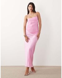 ASOS - Hybrid Satin Panel Cami Maxi Dress - Lyst