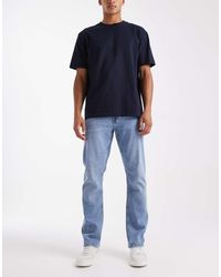 Only & Sons - Vaqueros De Corte Estándar Con Lavado Claro Weft De -Azul - Lyst