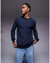 BOSS - Klapok Regular Fit Crew Neck Textured Knit Jumper - Lyst