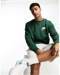 Nike - Club - Sweatshirt Van Fleece Met Ronde Hals - Lyst