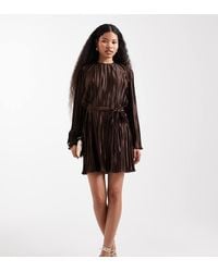 Vero Moda - Tie Waist Plisse Mini Dress - Lyst