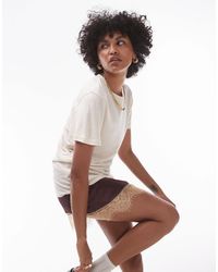 TOPSHOP - Linen Tee - Lyst