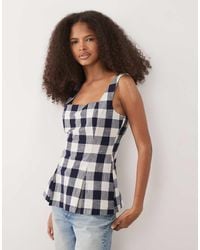 Nobody's Child - Valencia Cotton Square Neck Peplum Top - Lyst