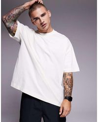 4505 - Camiseta Blanco Hueso Extragrande De Algodón Grueso Con Acabado De Secado Rápido Icon De - Lyst