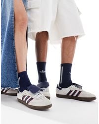 adidas Originals - Samba lt - baskets - blanc et bleu marine - Lyst