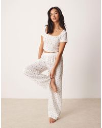 ASOS - Asos design petite – mix & match – pyjama-hose mit früchtemuster - Lyst