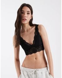 Pieces - Lace Bralette - Lyst