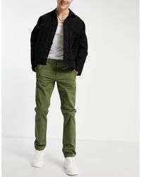 New Look Slim Chino Trousers - Green