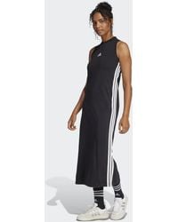adidas Originals - Essentials - robe longue à dos nu et logo 3 bandes - et blanc - Lyst