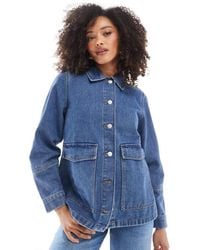 Vero Moda - Oversized Workwear Denim Jacket - Lyst