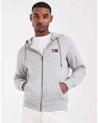 Tommy Hilfiger - Flag Zip Through Hoodie - Lyst