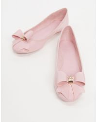 Ted Baker Эксклюзивные Розовые Балетки С Бантиком -розовый