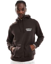 Gramicci - Felpa Con Cappuccio Scuro Con Grafica "Napping Climber" - Lyst