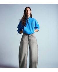 Bershka - Petite High-Waist Barrel Jeans - Lyst