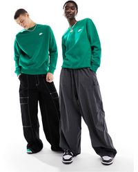 Nike - Sudadera verde unisex con cuello redondo club - Lyst