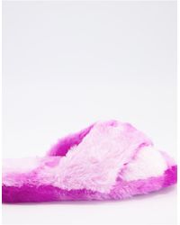 ASOS Фиолетовые Слиперы С Перекрестными Ремешками - Розовый