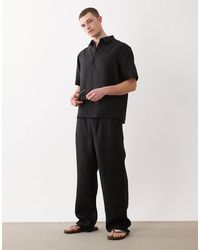 ASOS - Pantalon d'ensemble droit ample 100% lin - Lyst