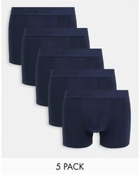 SELECTED Organic Cotton 5 Pack Trunks - Blue
