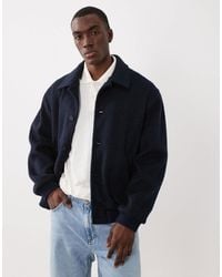 ASOS - Wool Look Bomber Jacket - Lyst