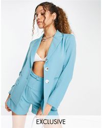 4th & Reckless - Exclusive Tailored Open Tie Back Blazer Co Ord - Lyst