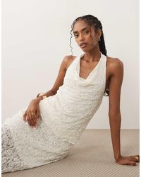 River Island - Lace Halterneck Top Co-Ord - Lyst