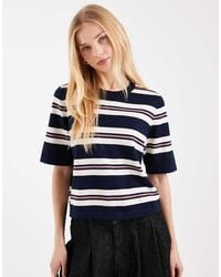 Vero Moda - Boxy Knitted Short Sleeve T-shirt - Lyst