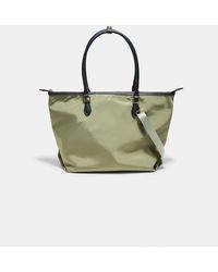Stradivarius - Borsa Shopper A Tracolla Kaki Con Dettagli A Contrasto - Lyst