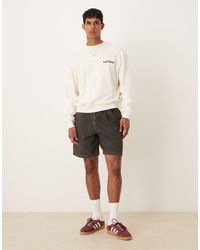 ASOS - Mid Length Denim Jort With Double Pleats - Lyst