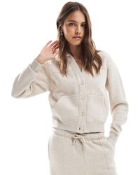 Threadbare - Gilet boutonné d'ensemble en jersey - avoine - Lyst