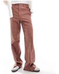 ASOS - Smart Vintage Flare Linen Blend Trousers - Lyst
