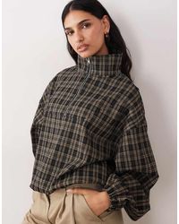 ASOS - Brushed Half Zip Windbreaker Jacket - Lyst
