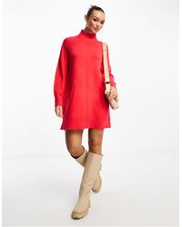 French Connection - Front Seam Knitted Roll Neck Dress - Lyst
