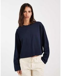 ASOS - Long Sleeve Boxy Cropped T-Shirt - Lyst