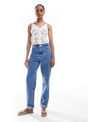 ASOS - Asos Design Tall High Rise Relaxed Mom Jeans - Lyst